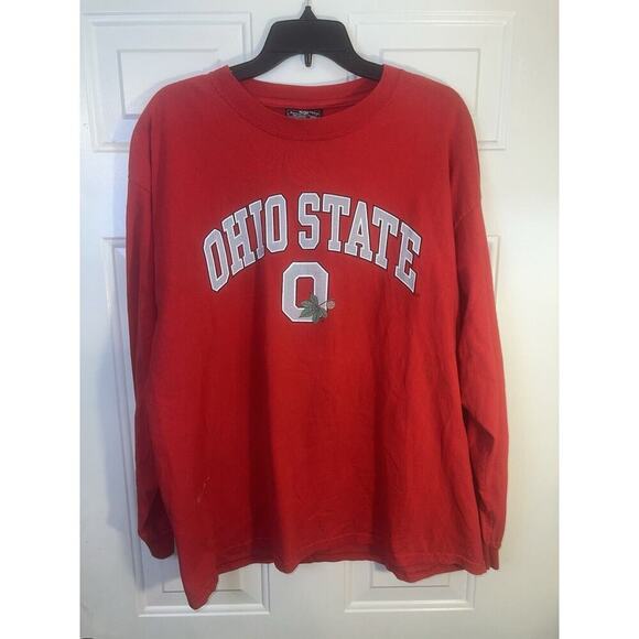 Ohio State Buckeyes Sweat Shirt Men's XL Sweater Steve & Barry's Red NCAA Tee - Picture 1 of 6